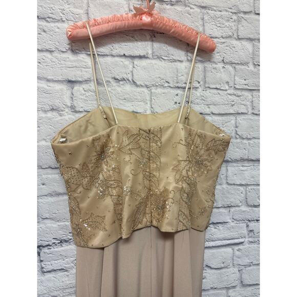 Montage Mon Cheri Mother of Bride Blush Dress Chiffon Jacket Beaded Detail - 16 - Picture 6 of 10